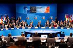 World leaders during a NATO plenary meeting on June 25.