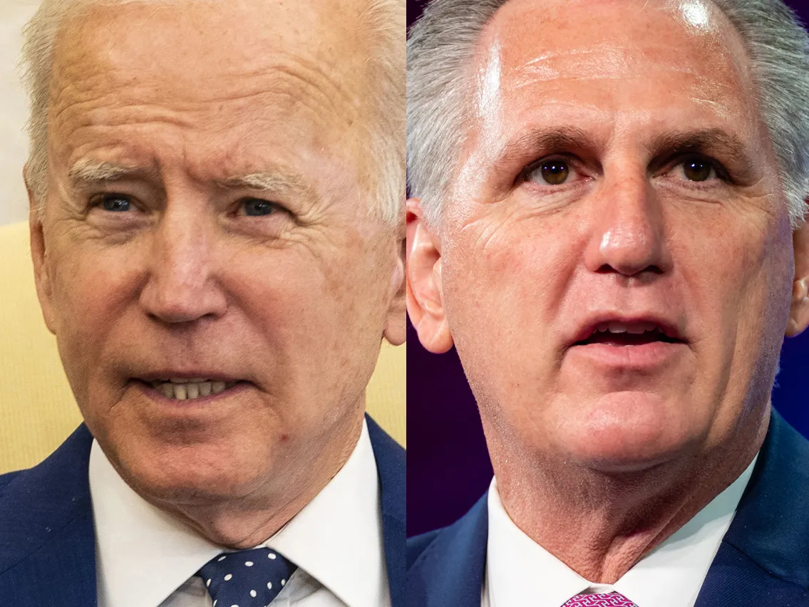Joe Biden and Kevin McCarthy