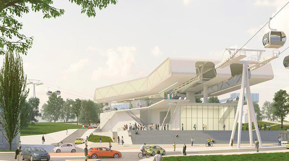 A rendering of one of Téléval's future terminuses