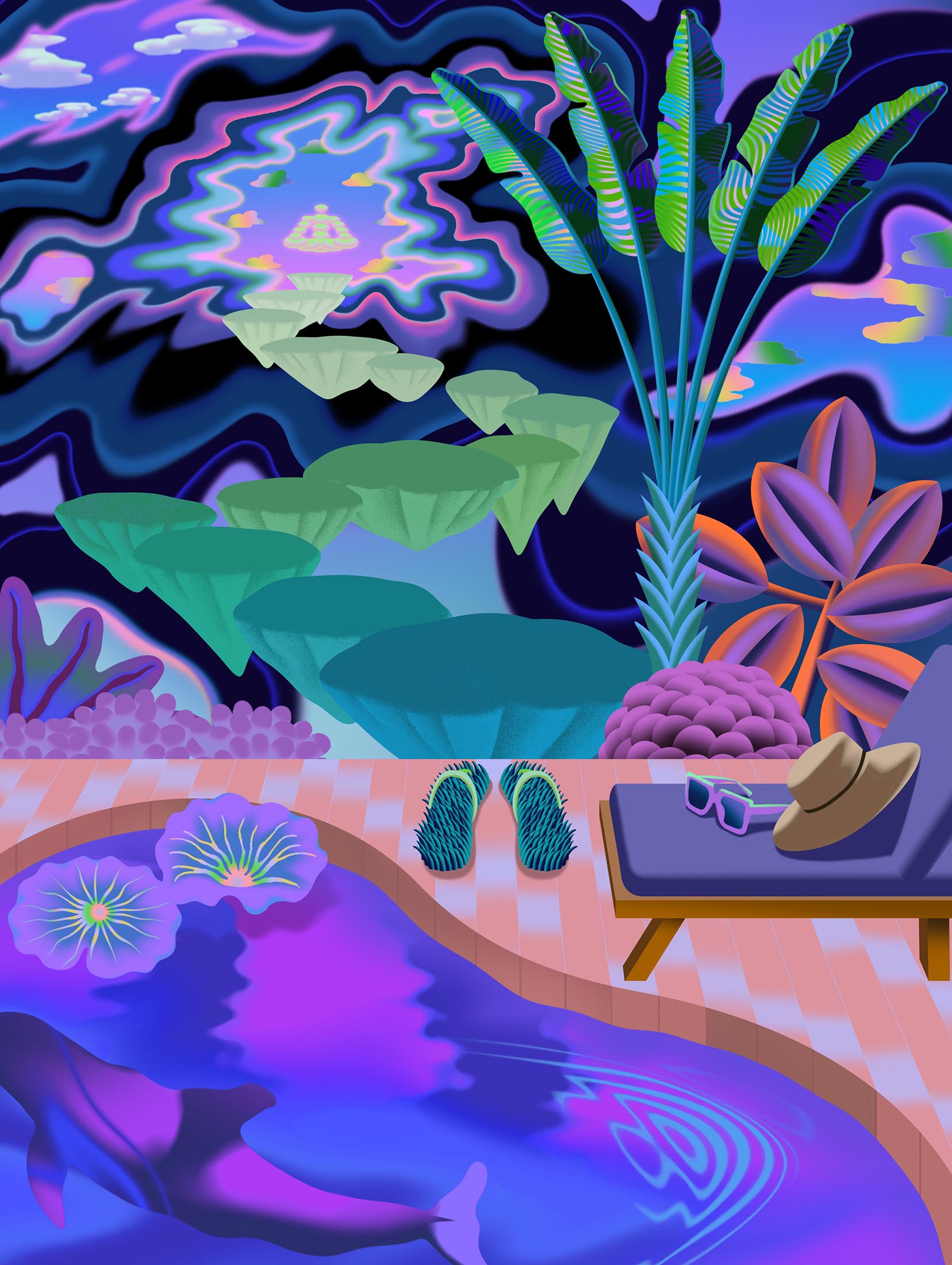 trippy mushroom facebook covers