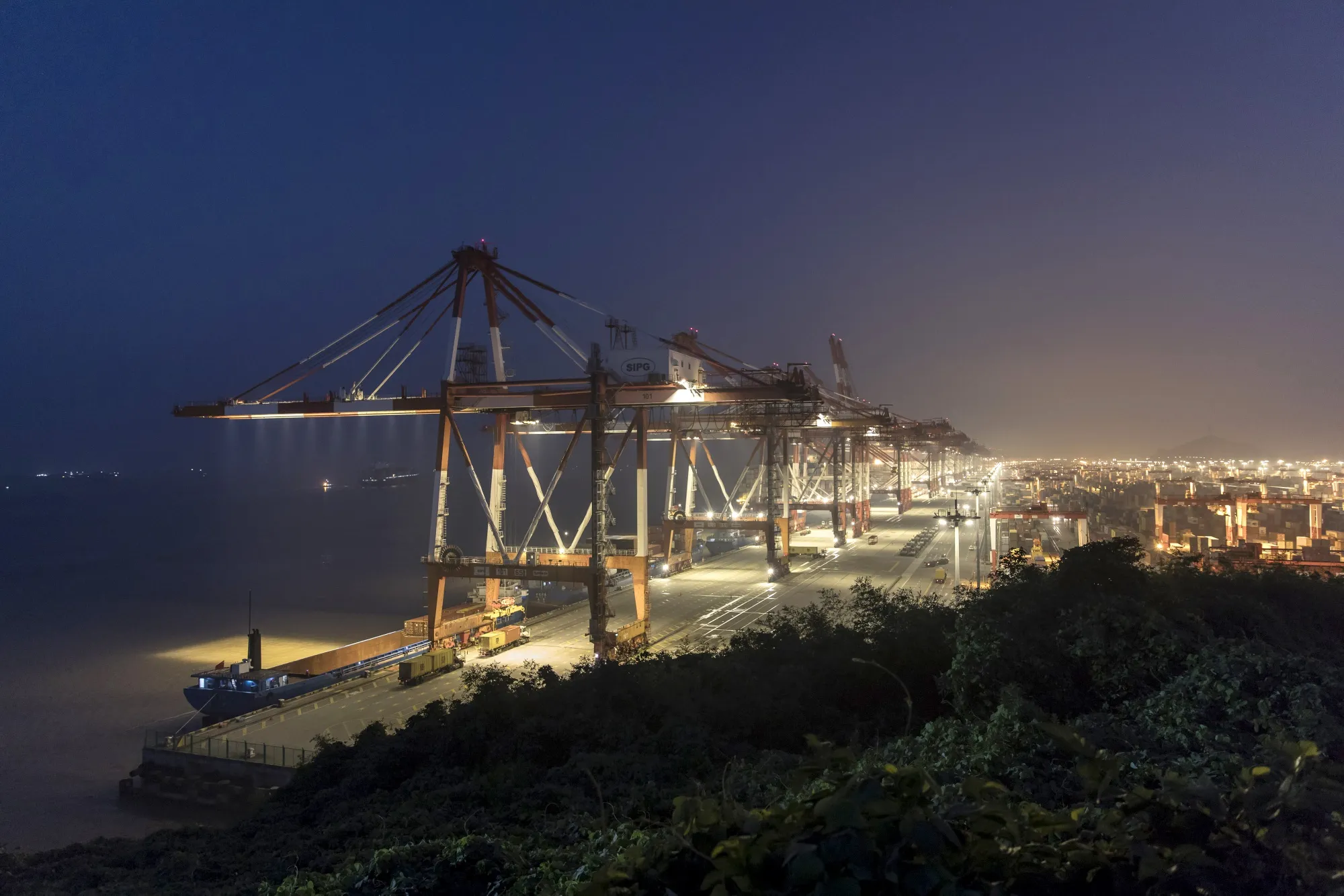 Shanghai's Yangshan Deepwater Port As China Acts to Limit Yuan Plunge