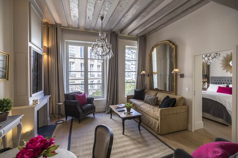 One of four apartments at the newly converted 25 Place Dauphine.
