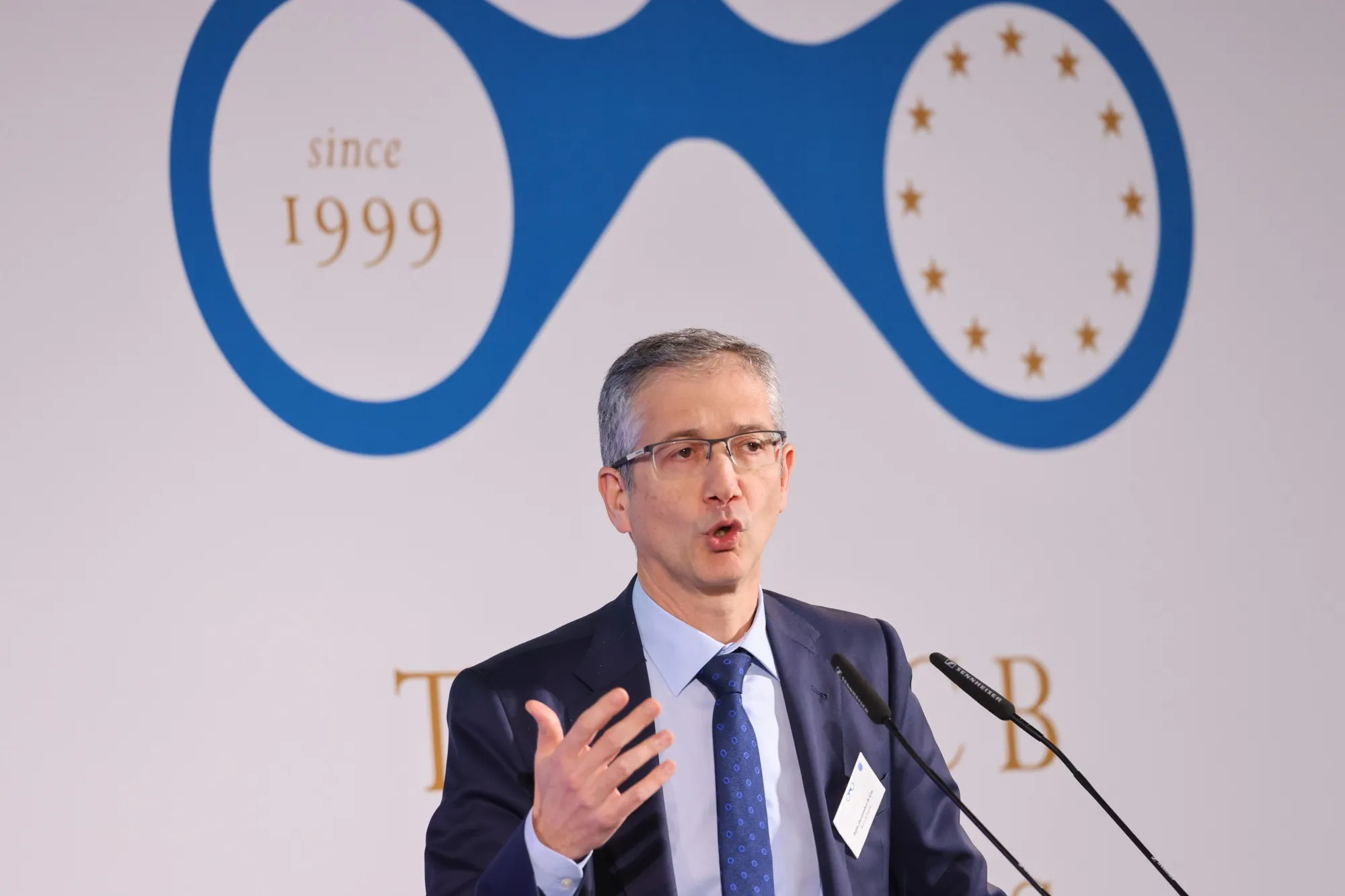 Pablo Hernandez de Cos, governor of Spain's central bank, at the ECB And Its Watchers conference in Frankfurt.