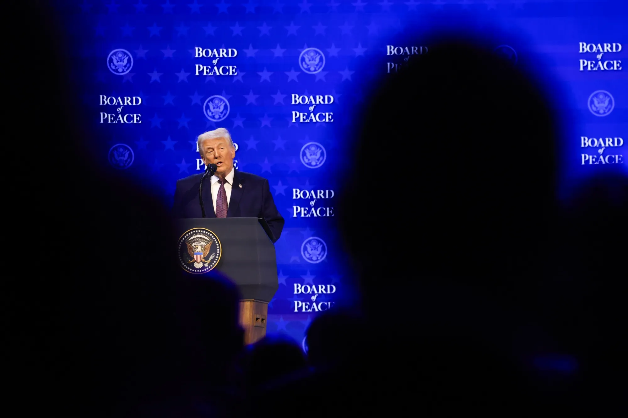 US President Donald Trump&nbsp;at the World Economic Forum&nbsp;in Davos, Switzerland.