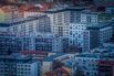 Above Prague residential district with panelaks (buildings from communism era) – Czech Republic