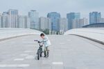 On a bridge in Zhengdong New District, Zhengzhou.