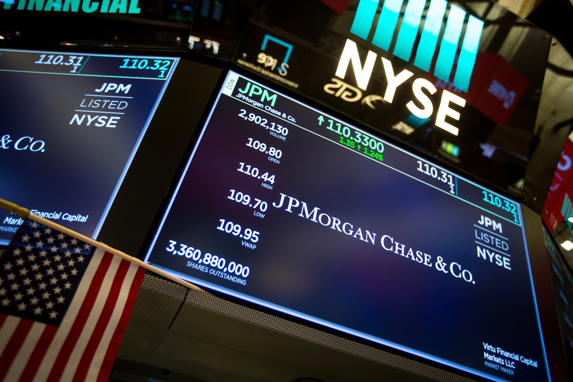 Trading On The Floor Of The NYSE As Tech Falls After Apple; Bonds Drop on Jobs Report 