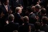 Donald Trump, center, arrives to deliver a State of the Union address at the U.S. Capitol in Washington, D.C. on Feb. 4.