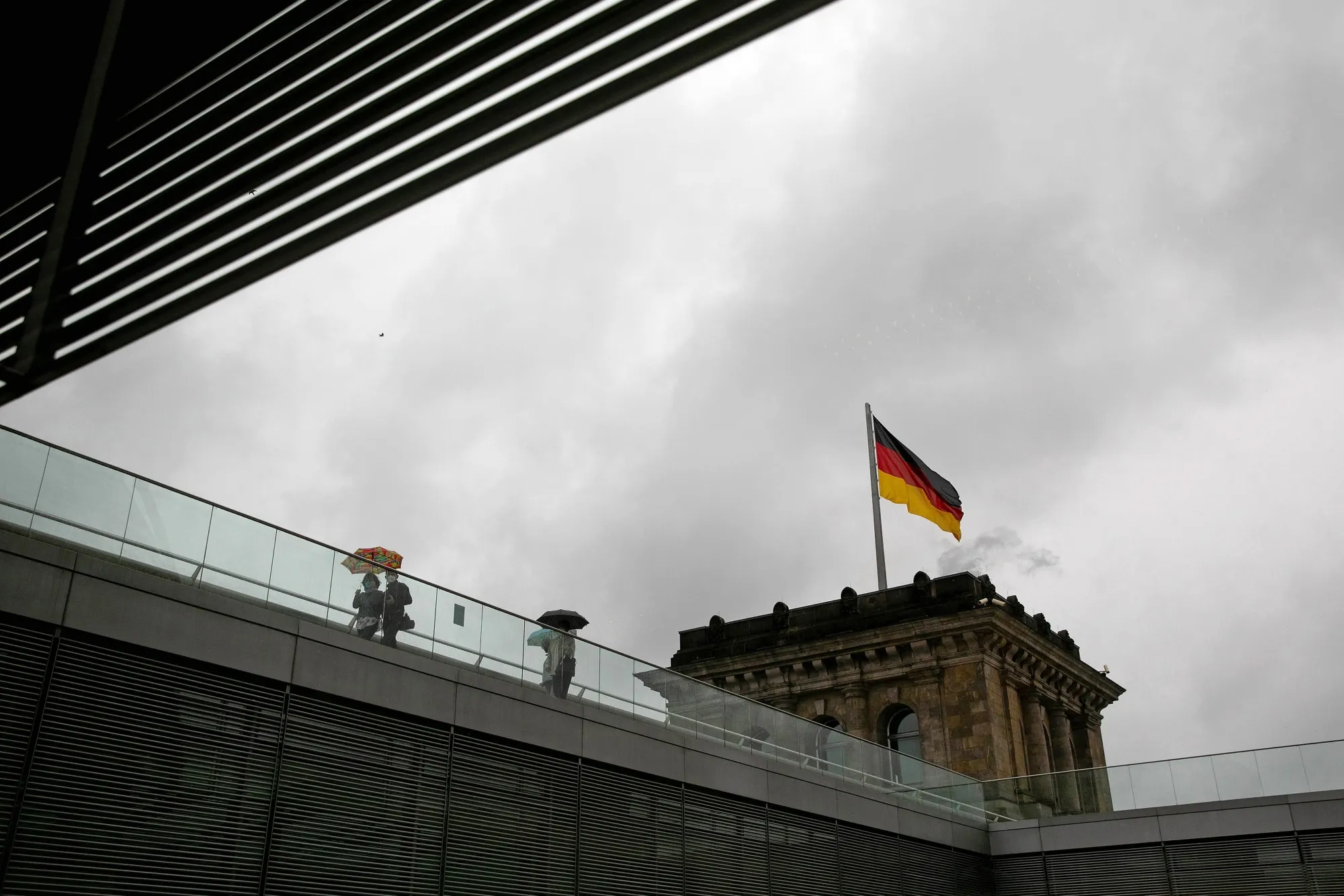 The Bundestag parliament building in Berlin, Germany.