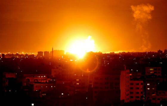 Gaza Rocket Barage Draws Dozens of Israeli Airstrikes