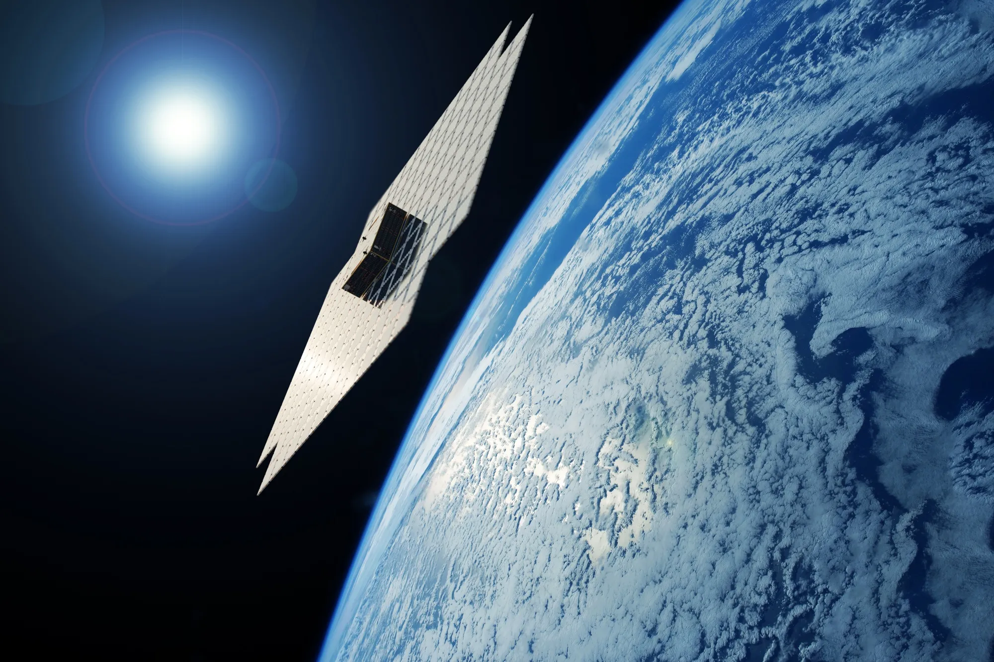 A rendering of an AST SpaceMobile satellite.