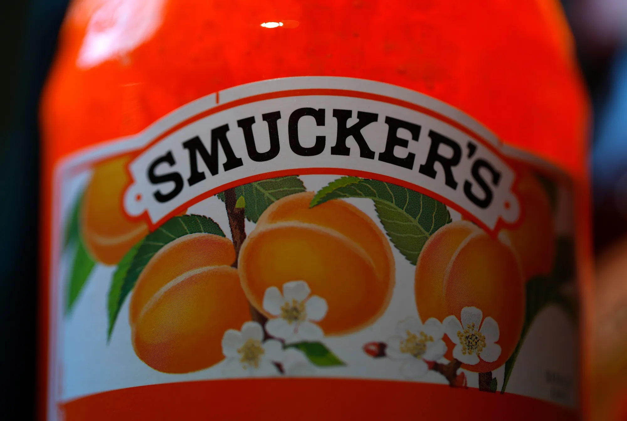 A jar of Smucker's jam.&nbsp;