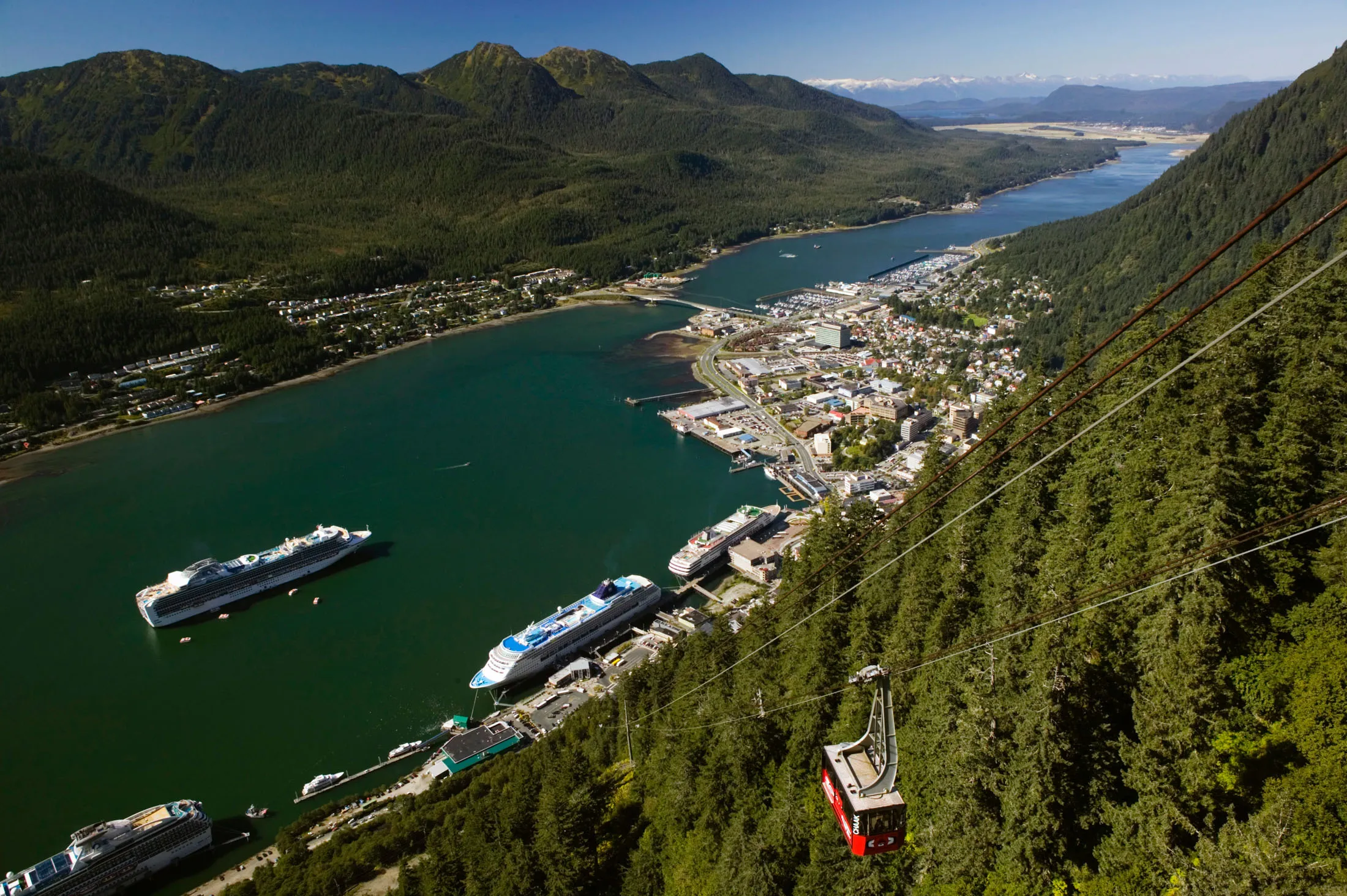 Overlooking Juneau above the Mount&nbsp;Roberts tram.