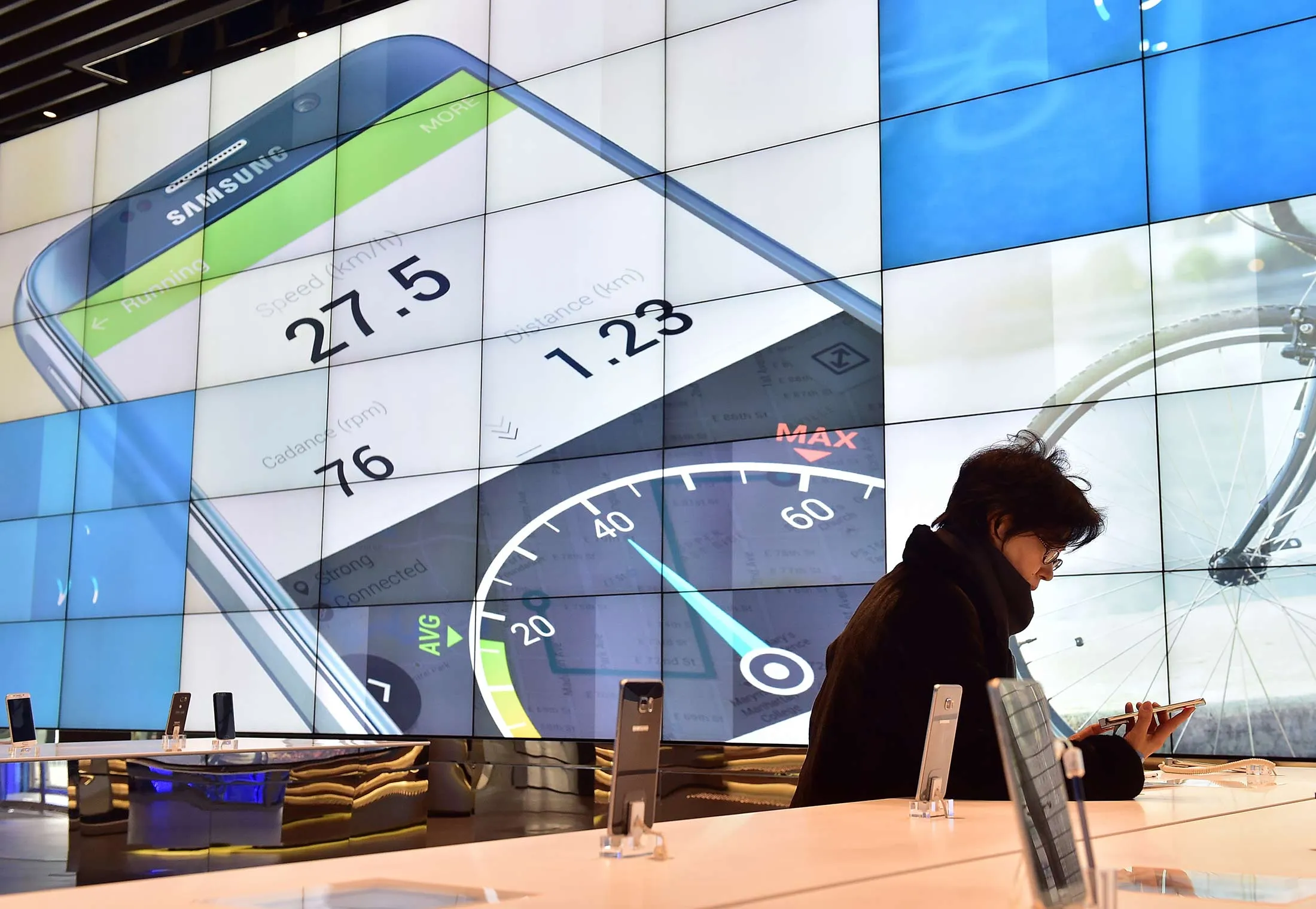 A Samsung showroom in Seoul. 
