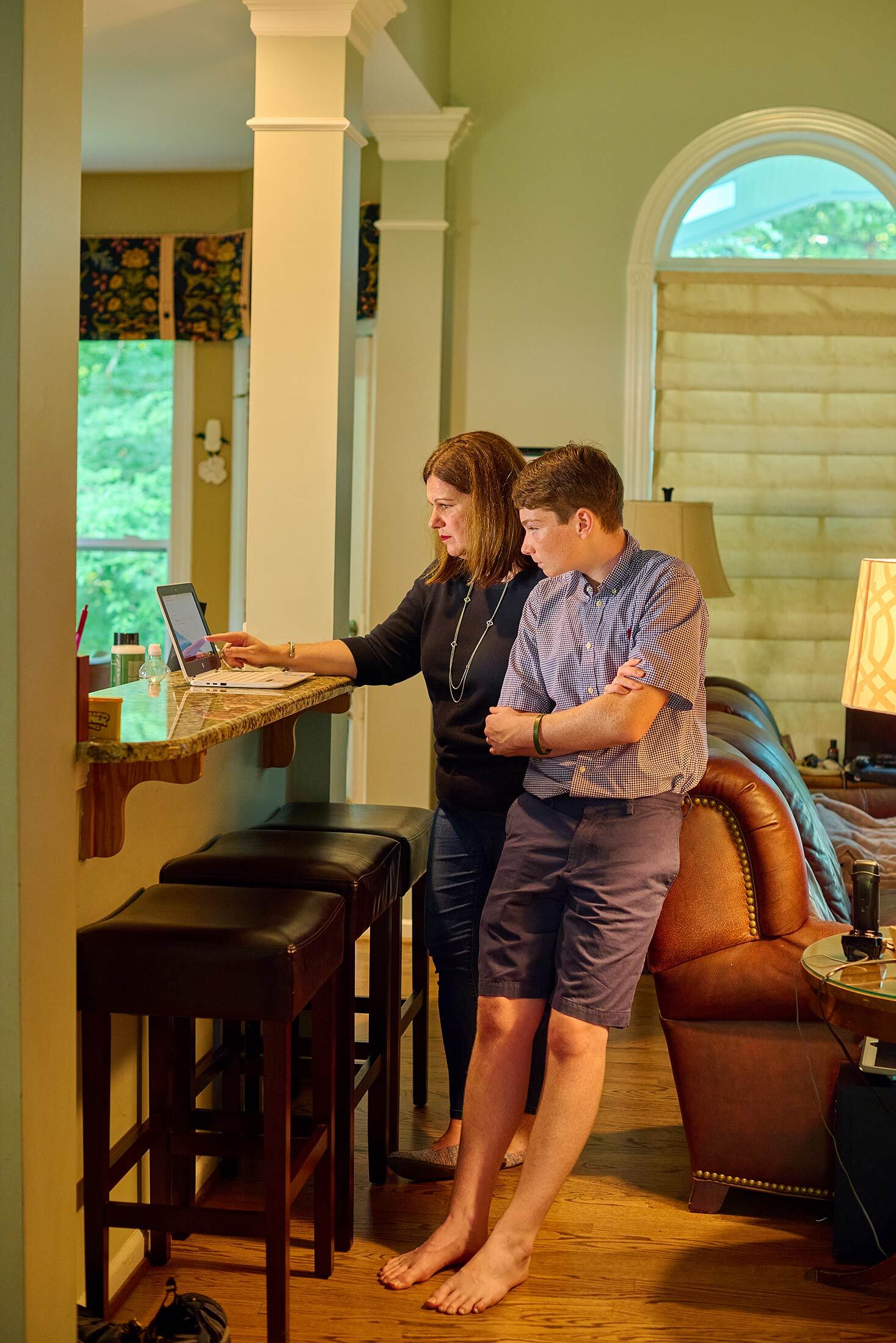 Melissa and Cam O’Hara at home in Cary, N.C.