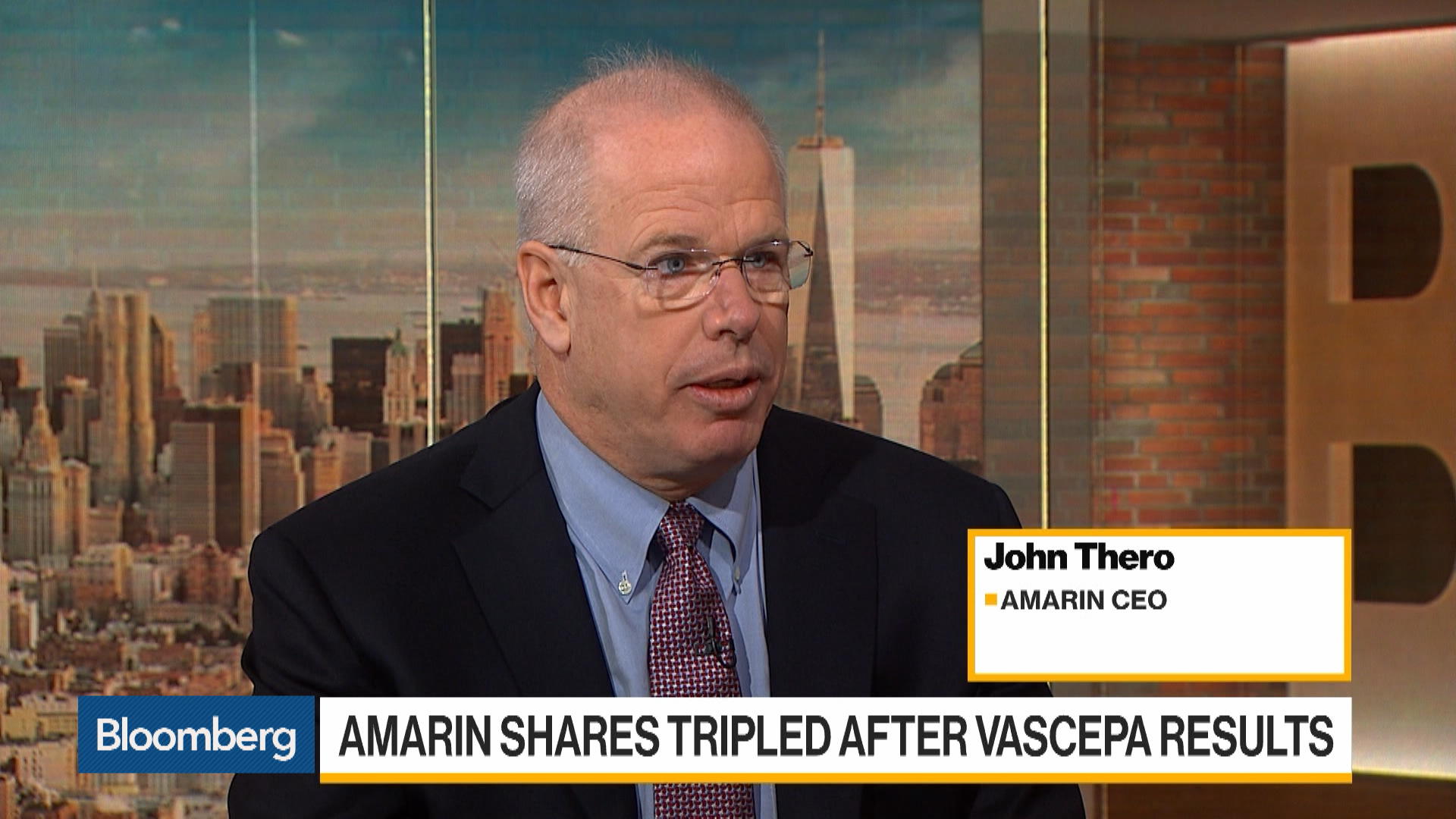 Watch Amarin CEO On Future Of Heart Drug Vascepa - Bloomberg