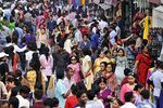 A busy market in New Delhi