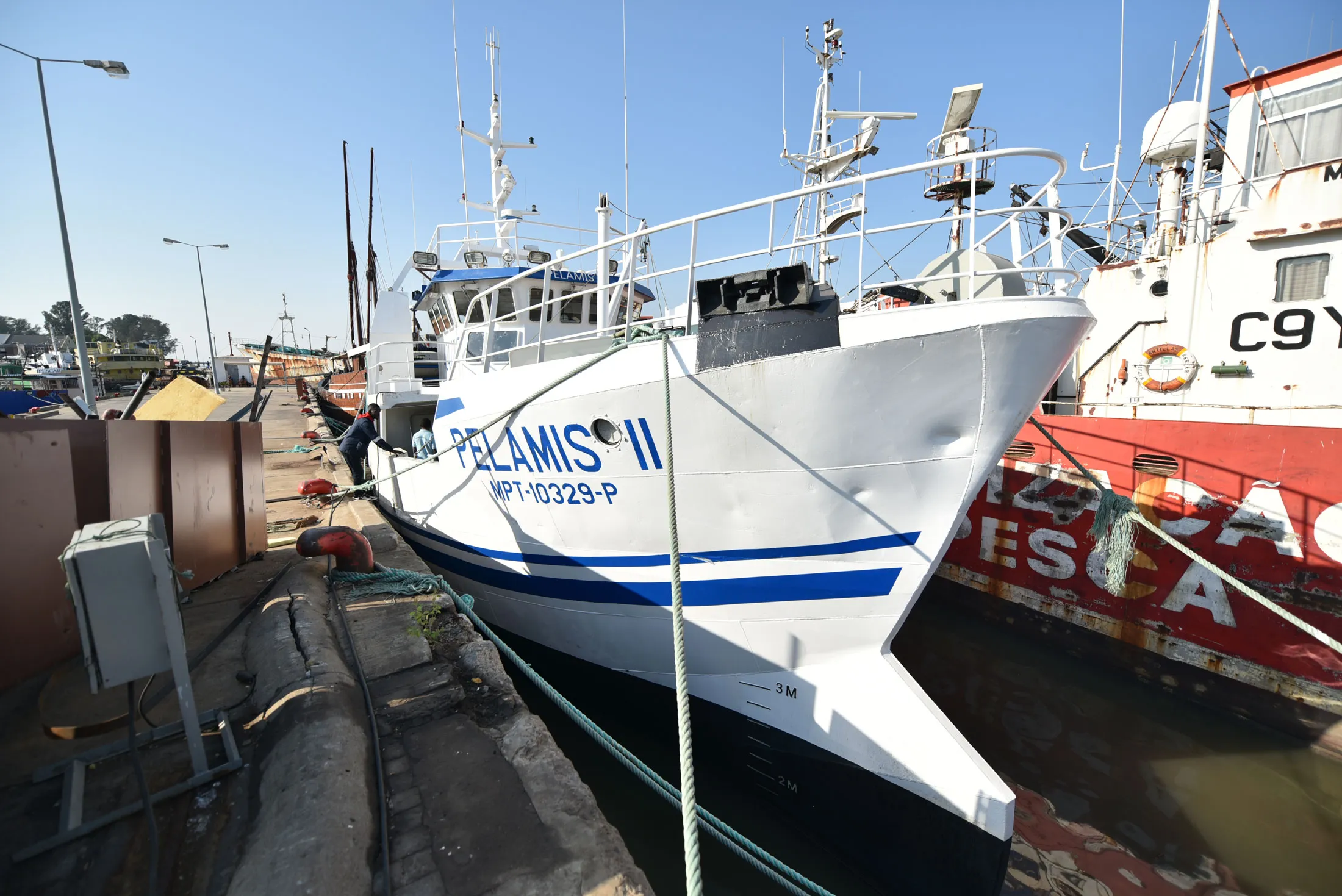 Part of Mozambique’s Ematum tuna fishing fleet that led to a debt scandal, May 9, 2019.