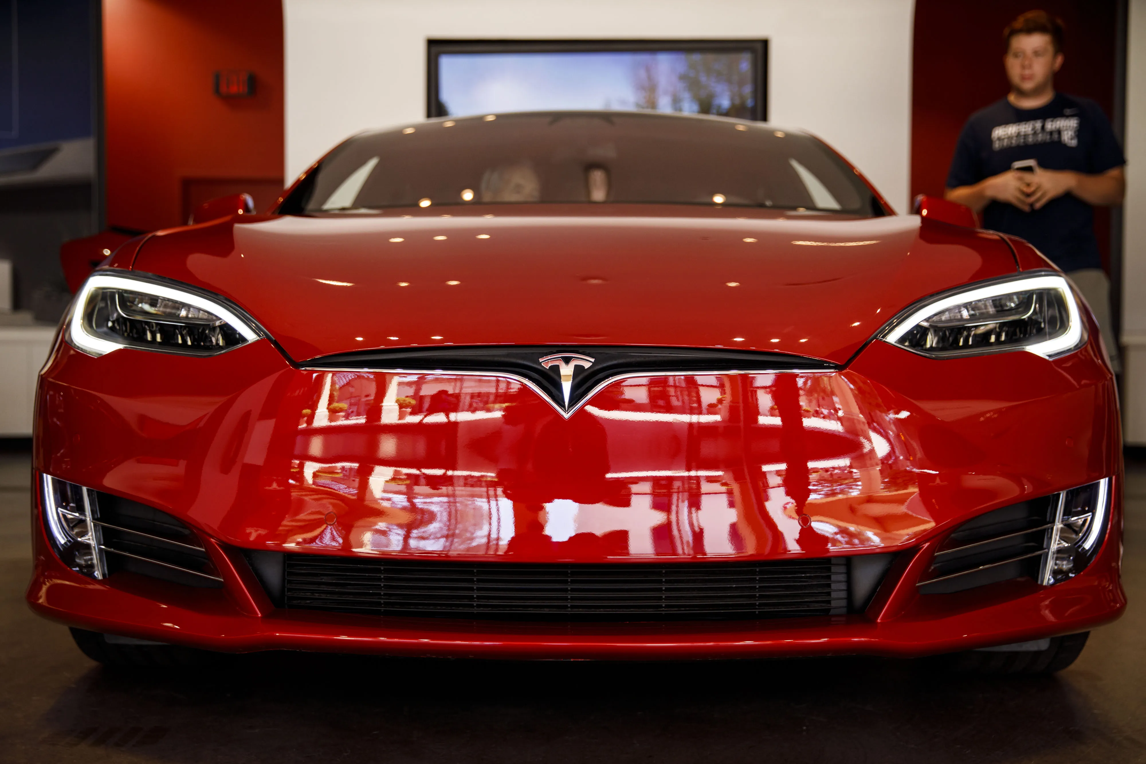 A Tesla Inc. Model S electric vehicle.