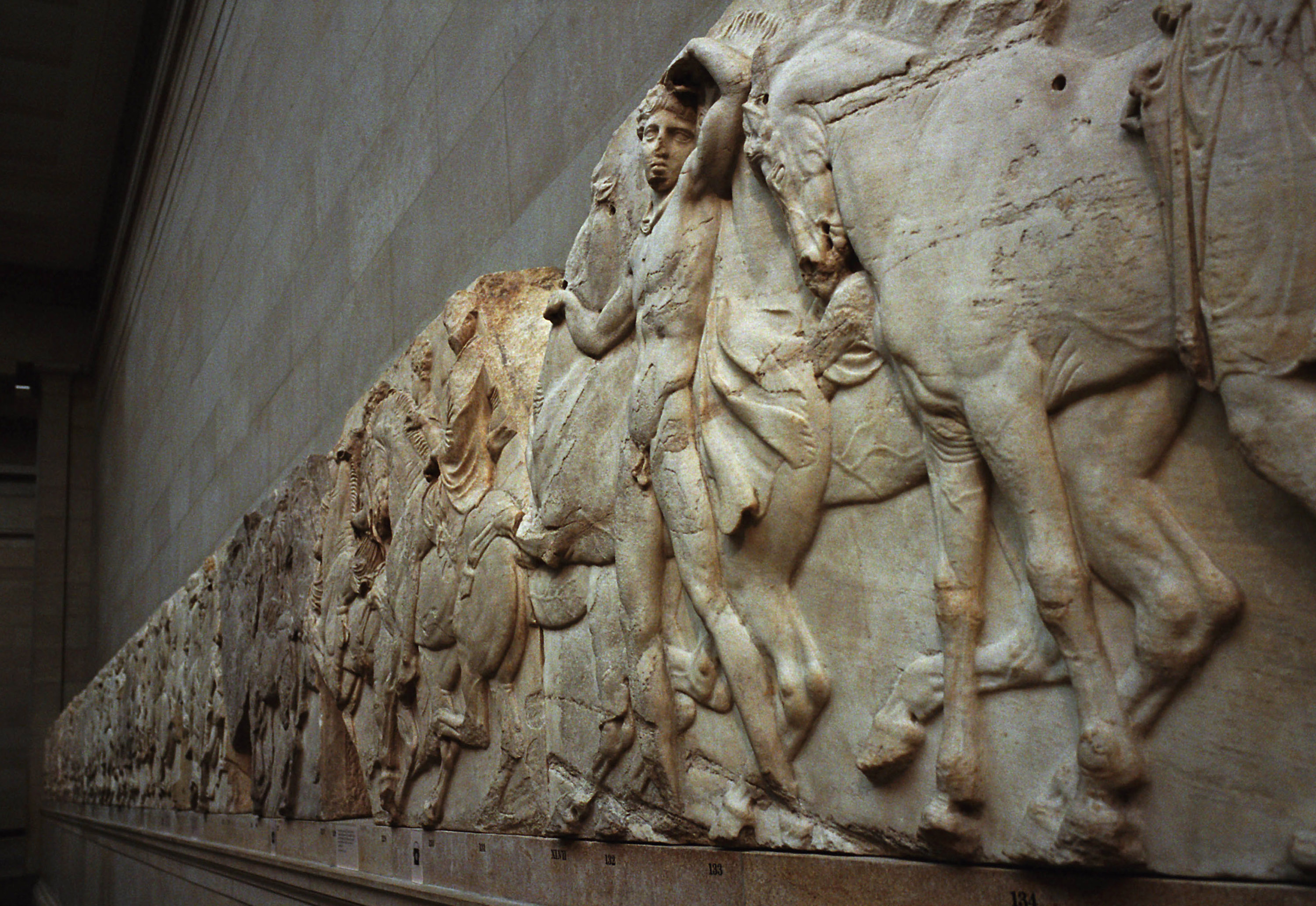 Sections of the Elgin Marbles at The British Museum in London.&nbsp;