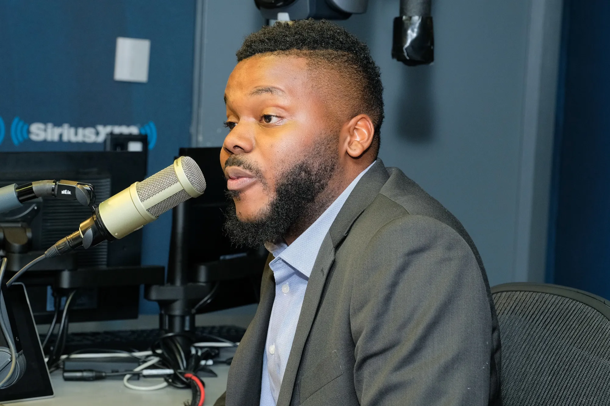 Stockton Mayor Michael Tubbs visits the SiriusXM Studios on in July 2018 in New York City.&nbsp;