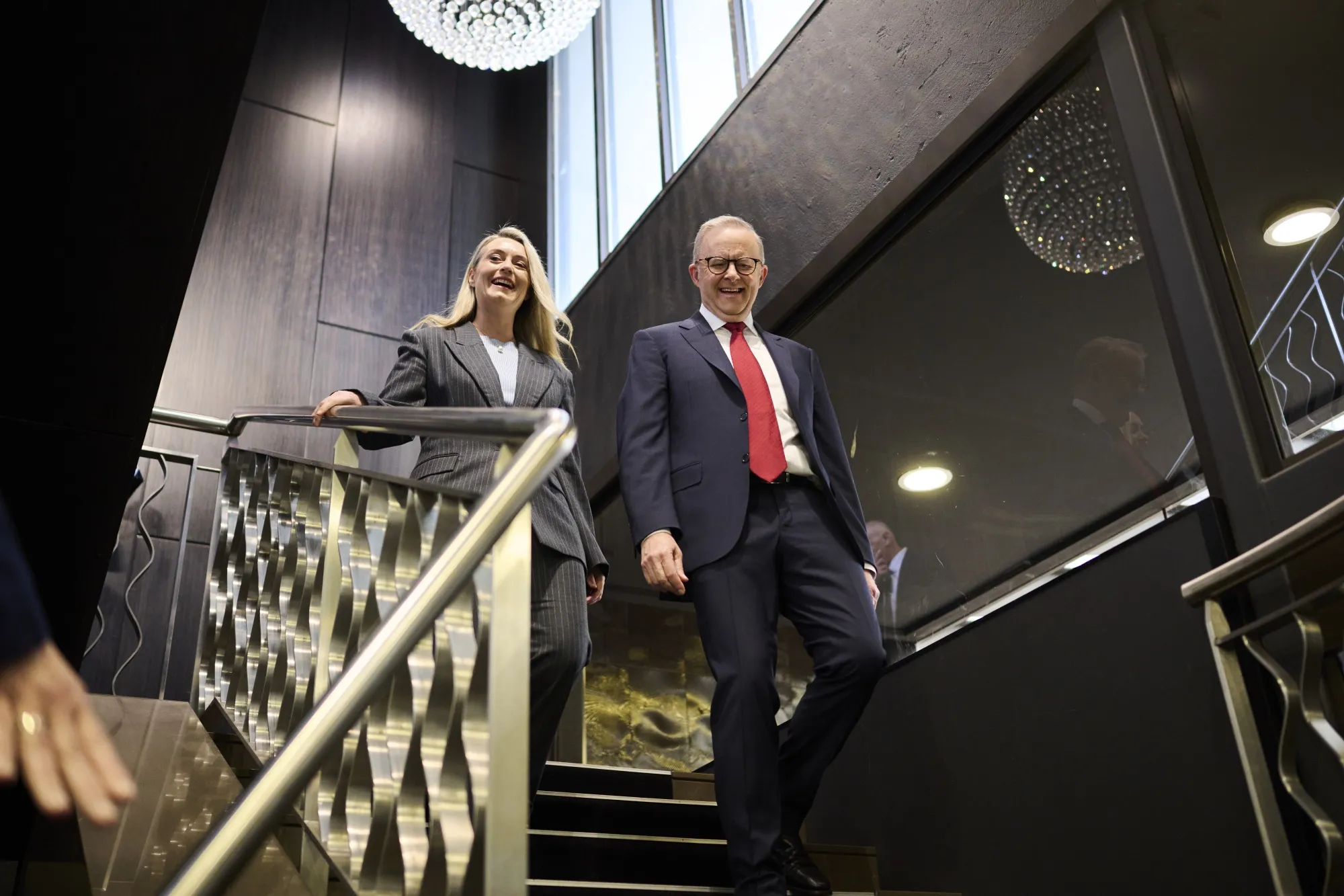 Anthony Albanese and his partner Jodie Haydon.