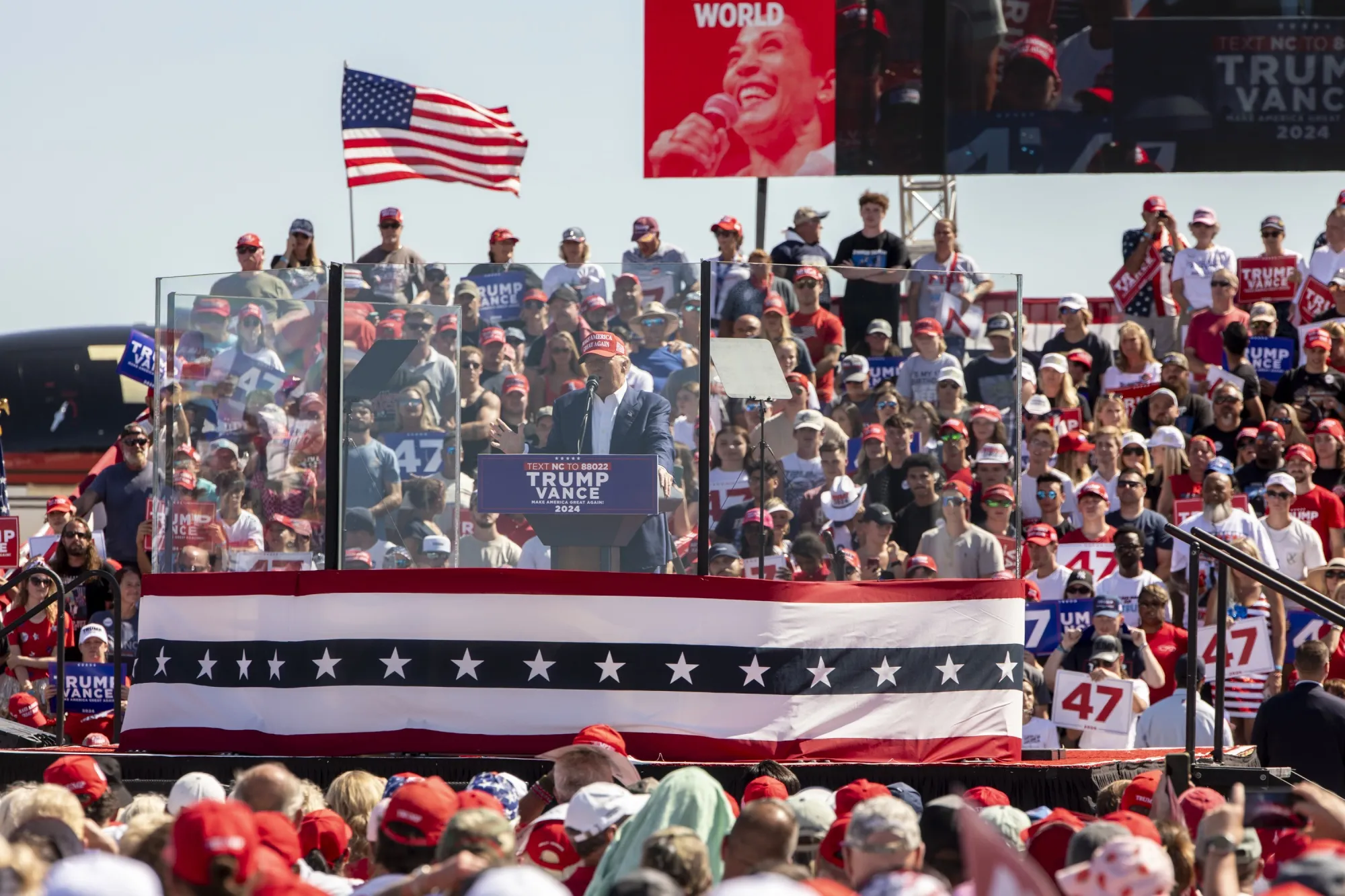 Donald Trump during a campaign event in Wilmington, North Carolina, US, on Sept. 21.