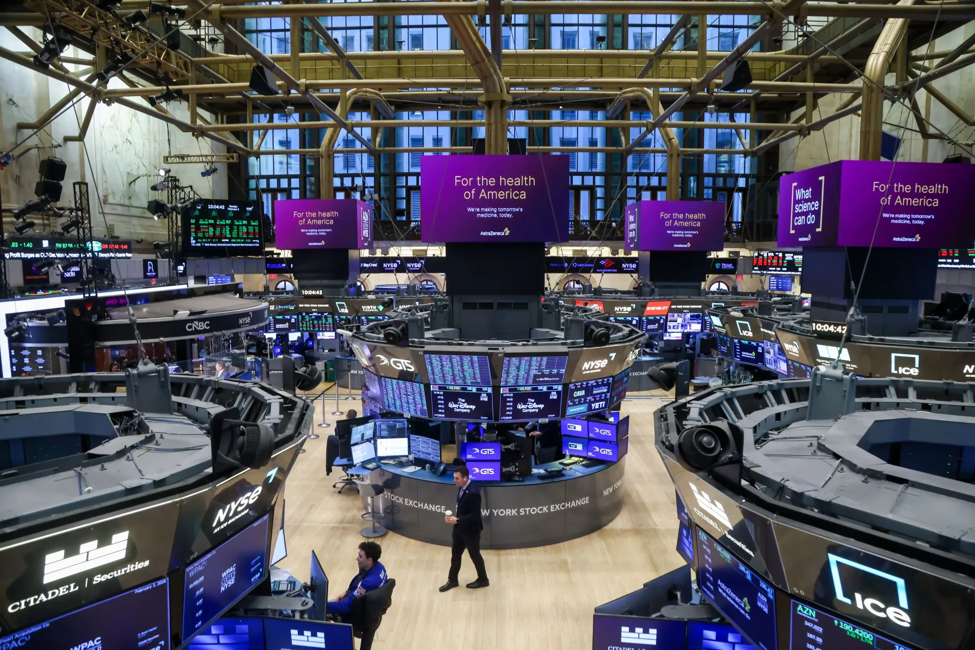 ニューヨーク証券取引所のトレーディングフロア