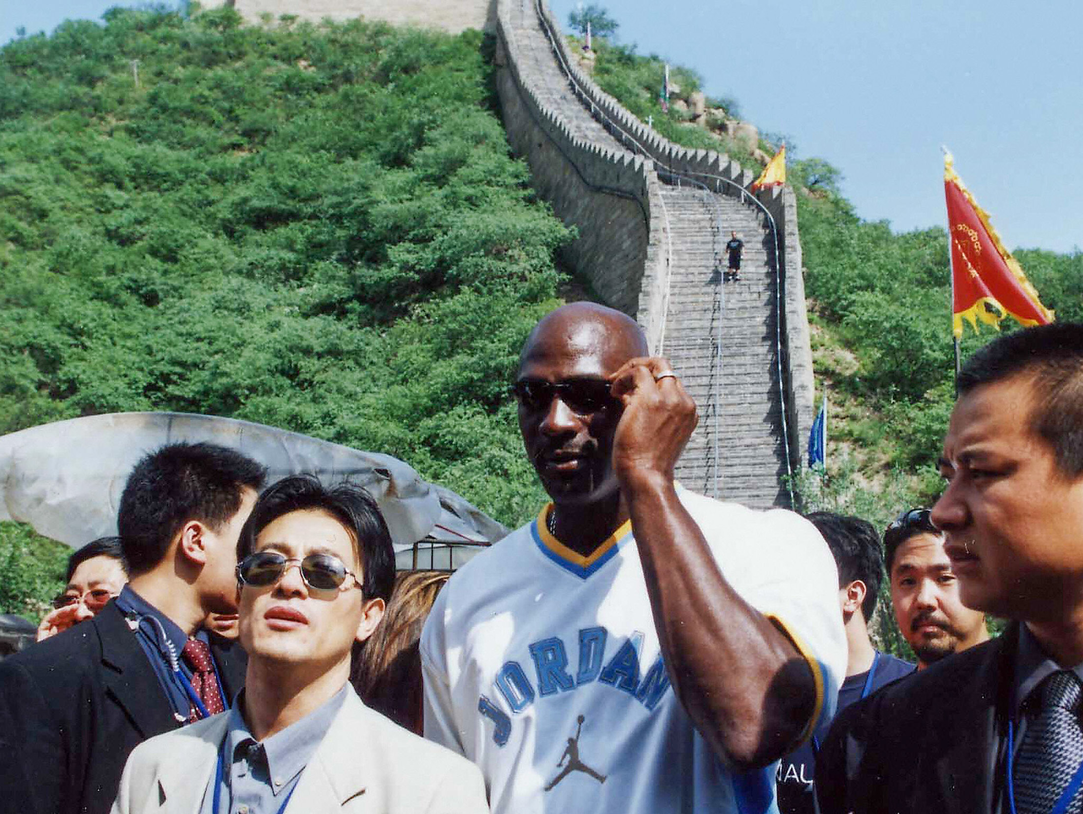 US basketball legend Michael Jordan visi