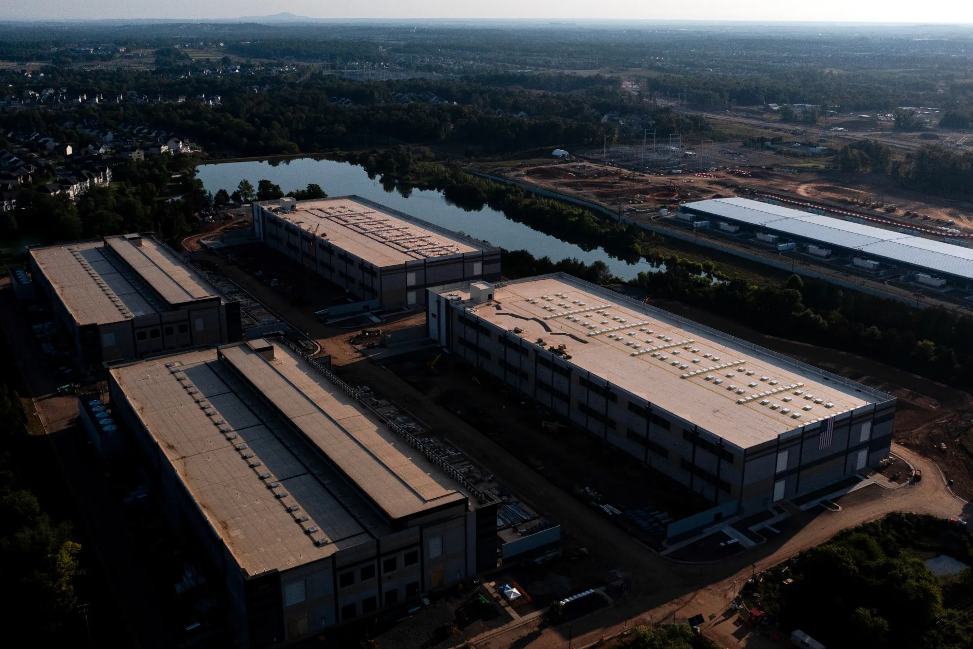 An Amazon Web Services data center in Stone Ridge, Virginia. Photographer: Nathan Howard/Bloomberg