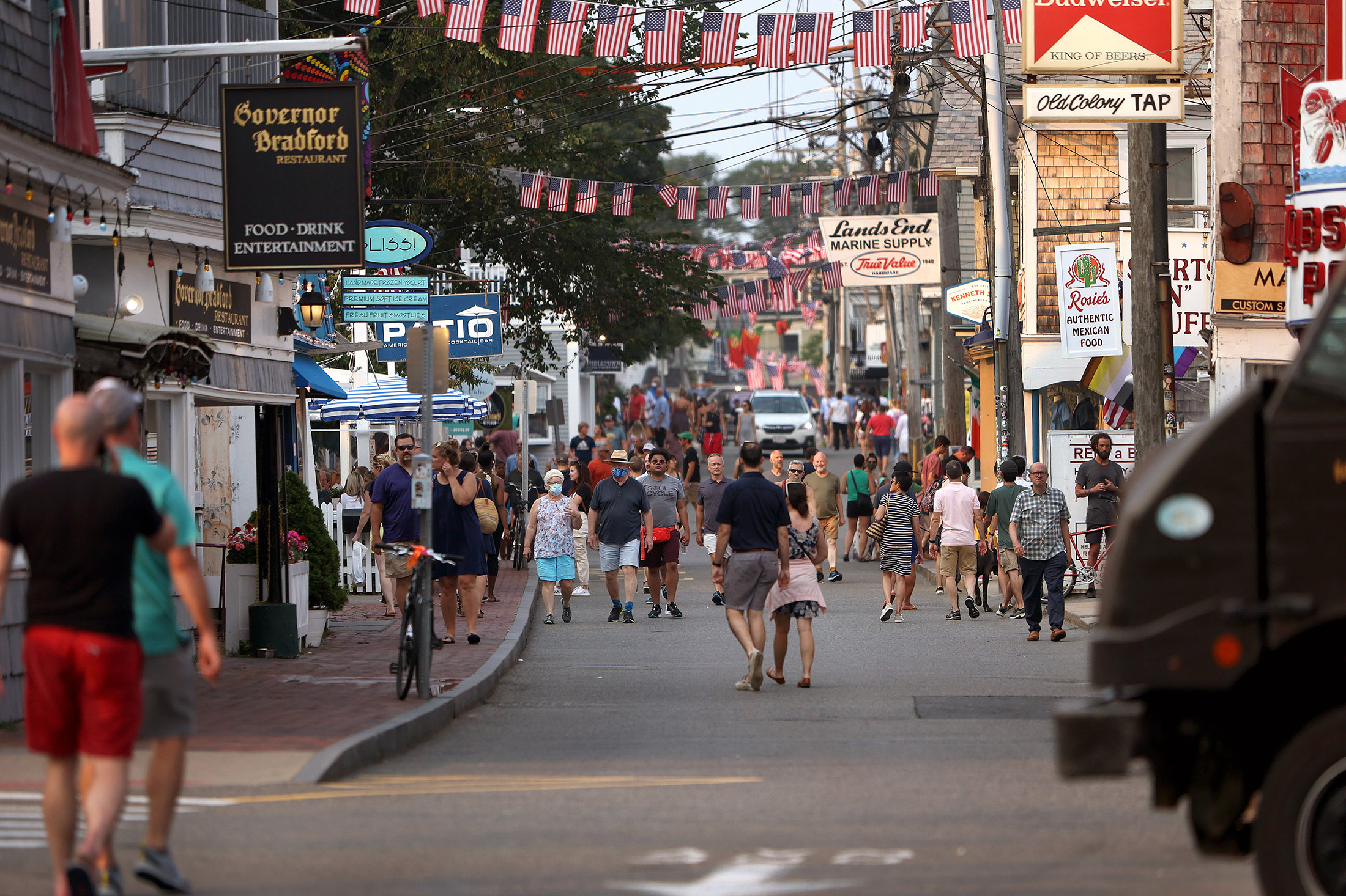 Tourists on&nbsp;Commercial Street in Provincetown, Massachusetts,&nbsp;on July 20.