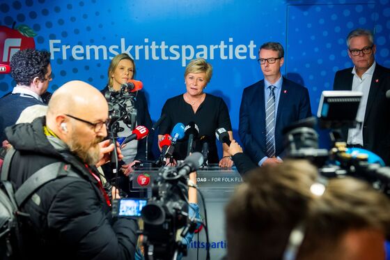 Norway’s  Prime Minister Loses Majority After Populist Partner Quits