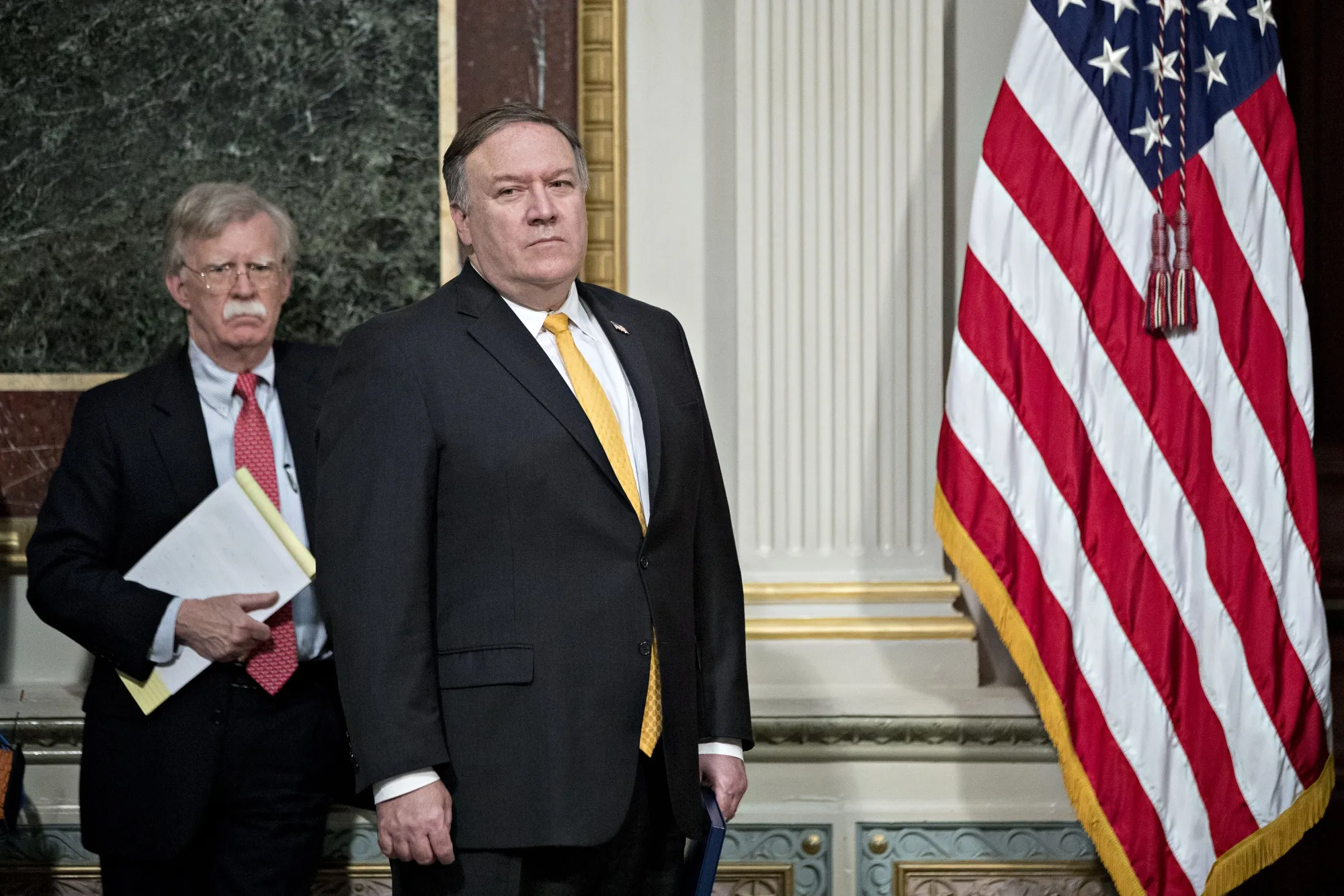 John Bolton and Mike Pompeo