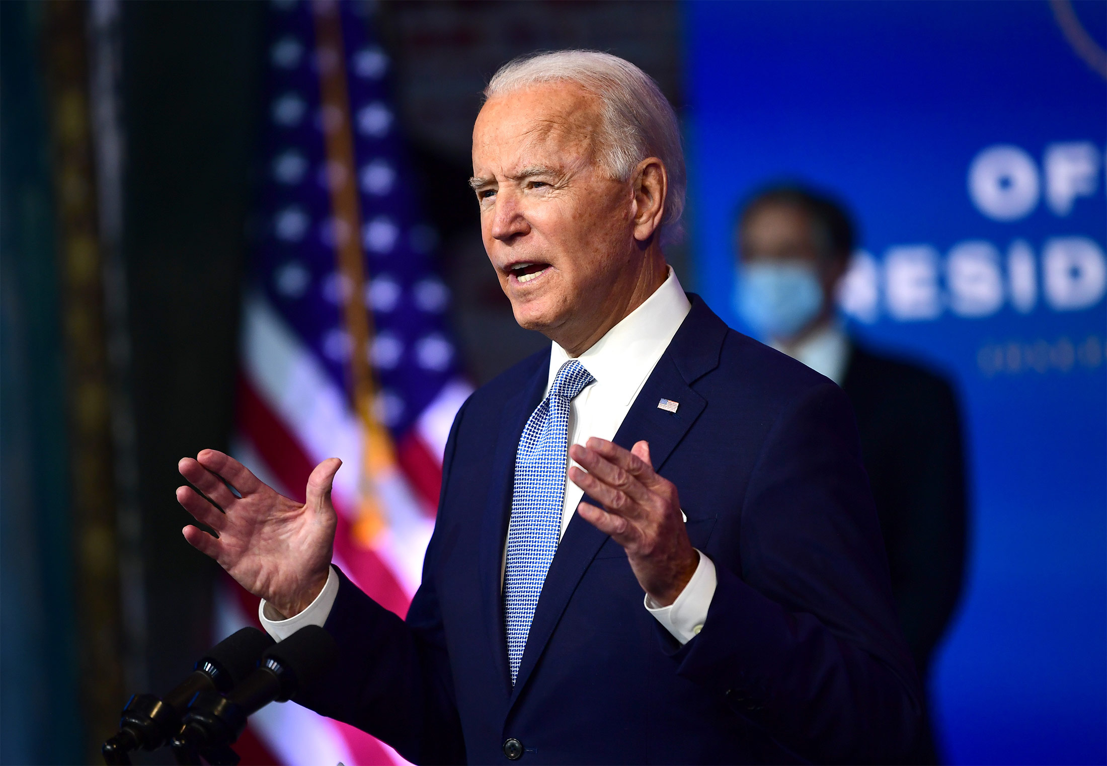 Joe Biden speaks in Wilmington, Delaware, on Nov. 24.