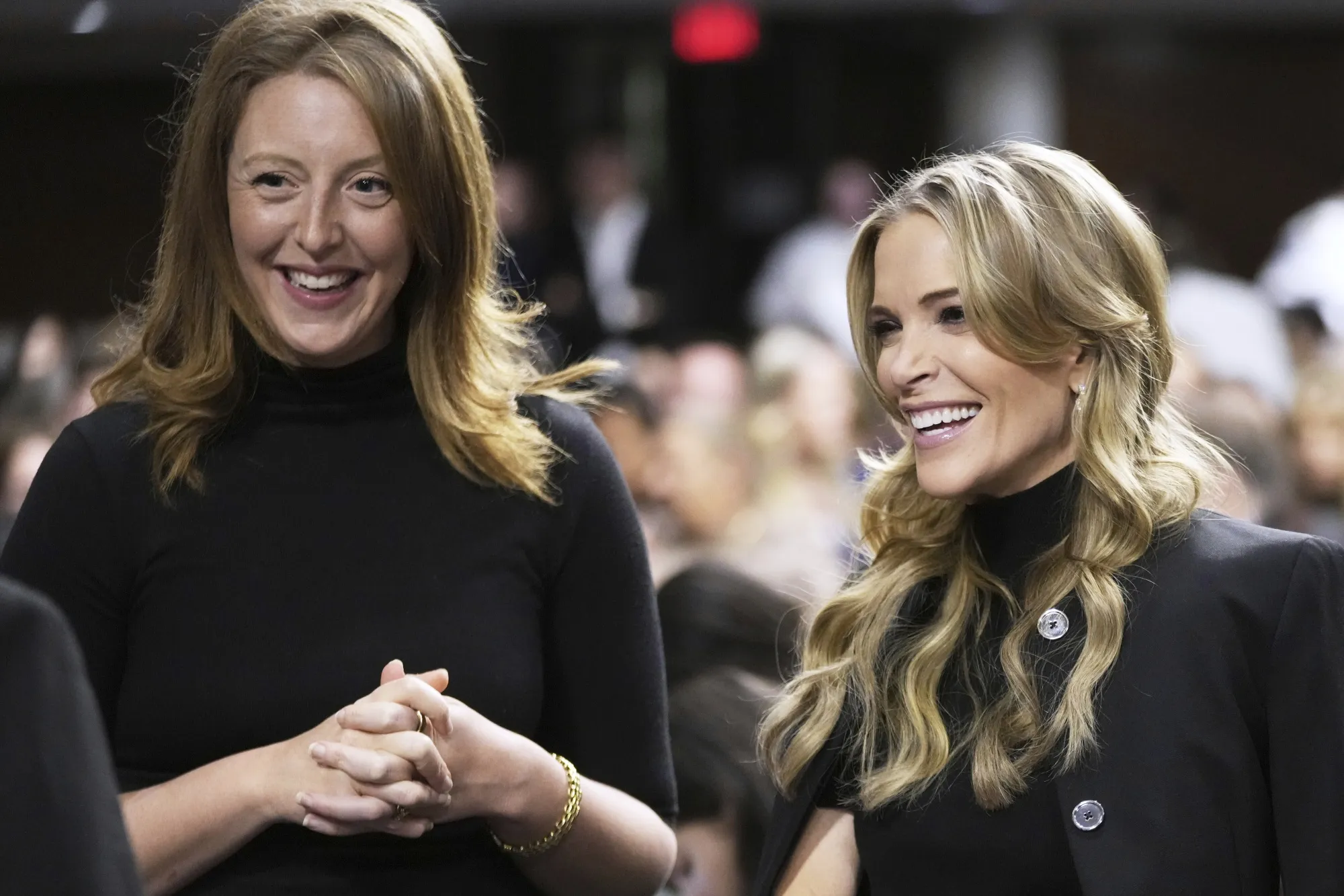 Dr. Casey Means and Megan Kelly attend a confirmation hearing for Robert F. Kennedy Jr at the Capitol in Washington on Jan. 29.