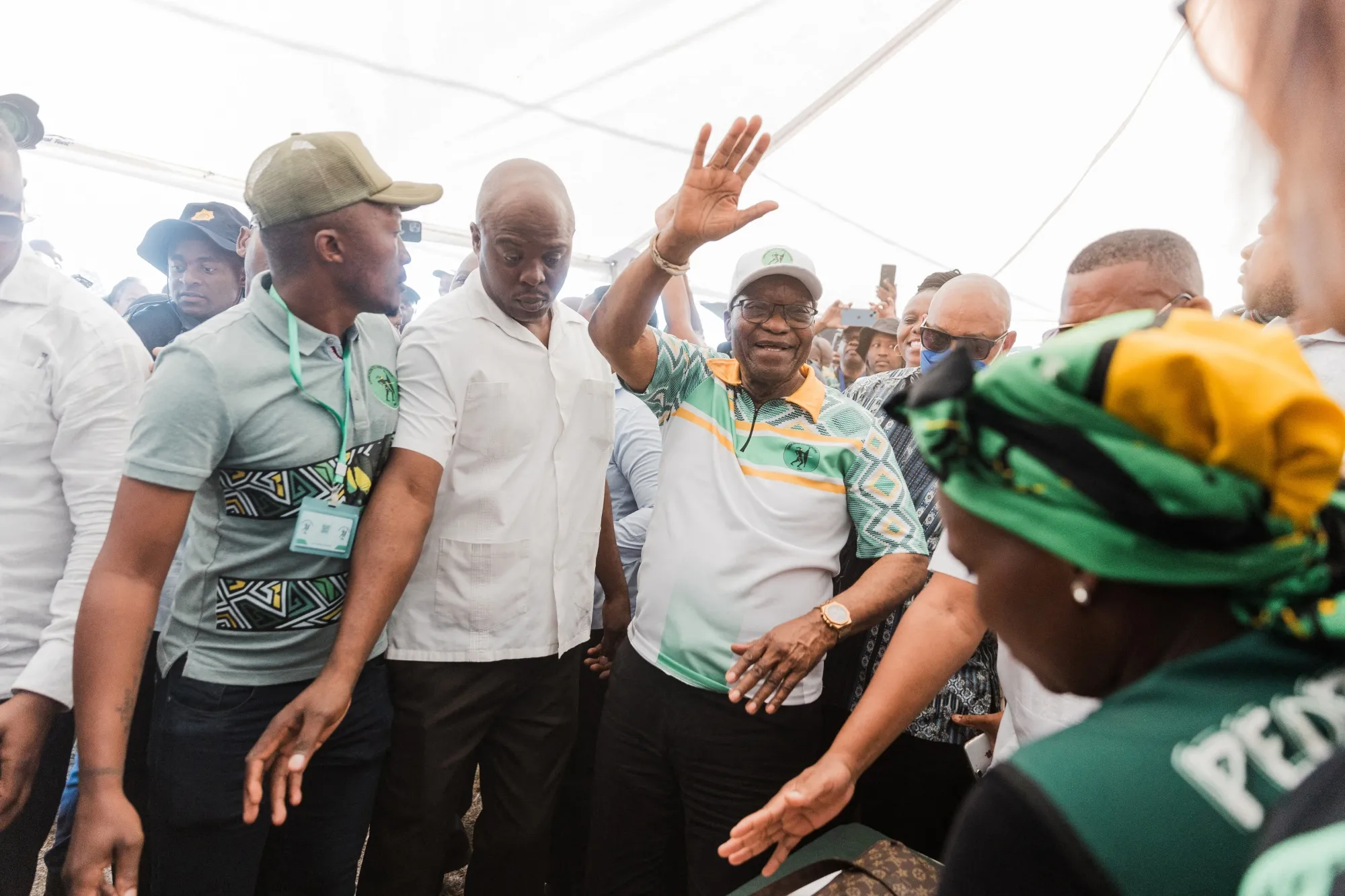 Jacob Zuma at Ntolwane Primary School polling station in Nkandla on May 29.