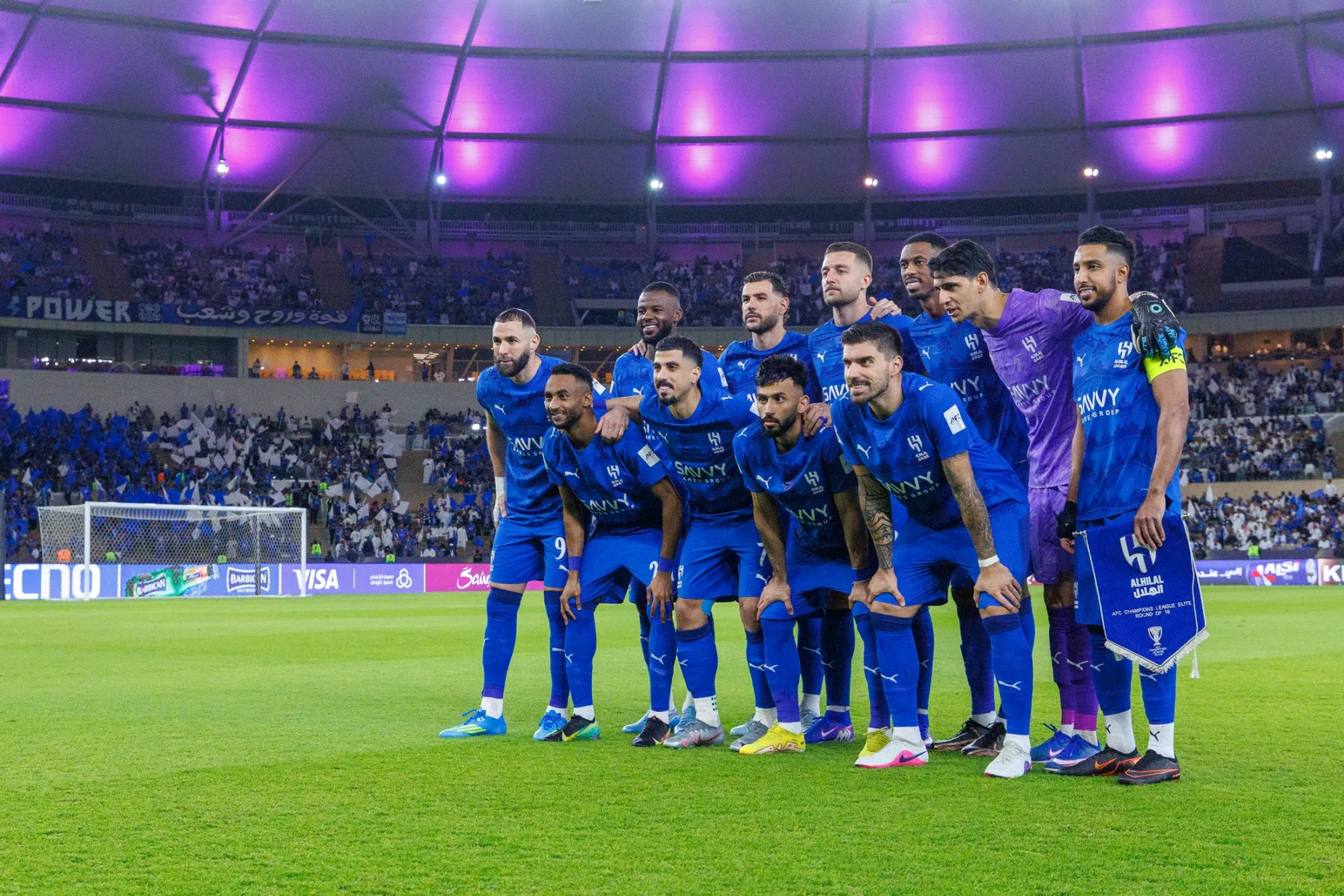 Al Hilal FC players ahead of their AFC Champions League Elite match against Al Sadd SC, on April 13.