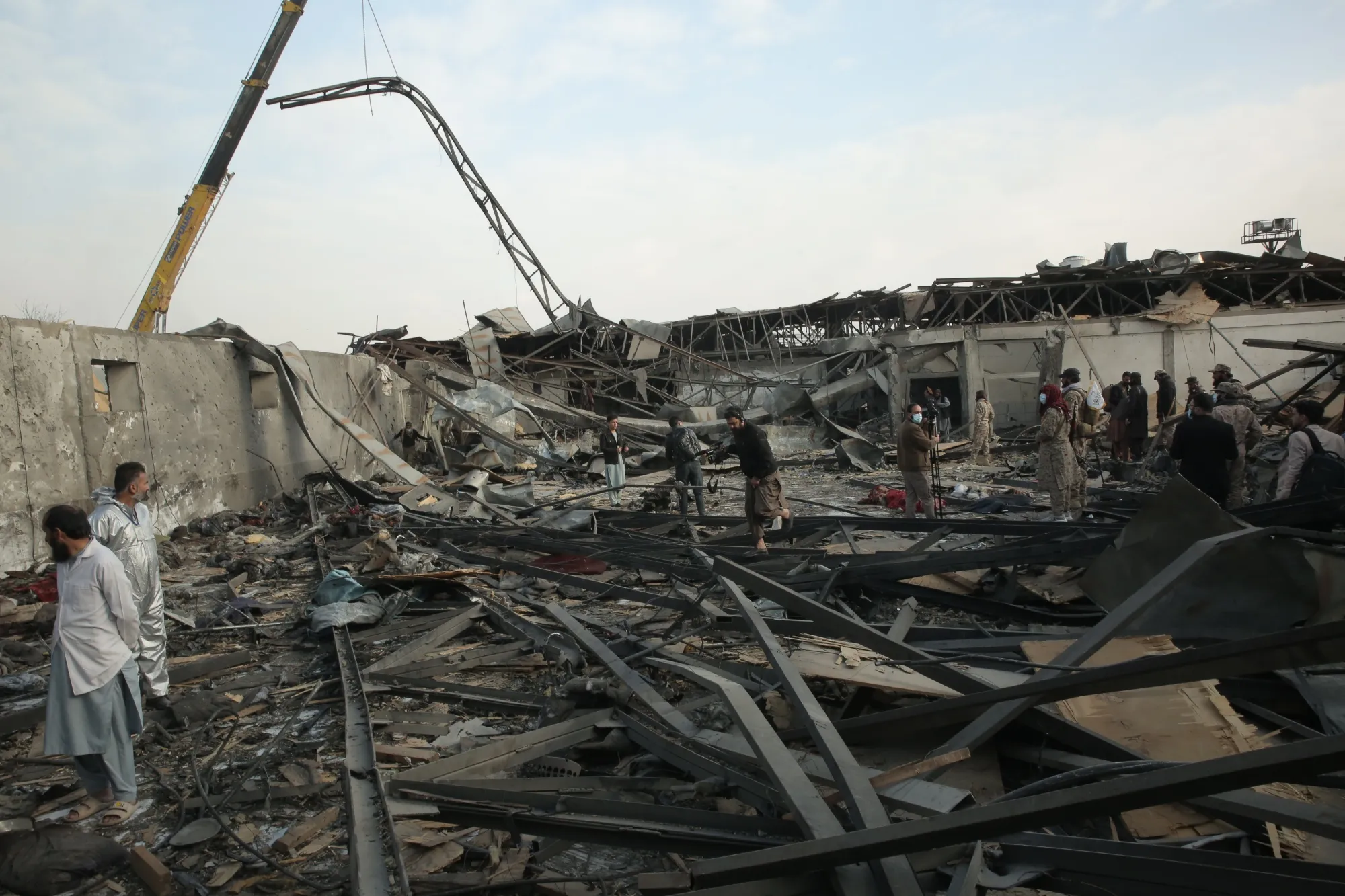 Ruins of a drug rehabilitation hospital following an airstrike in Kabul on March 17.