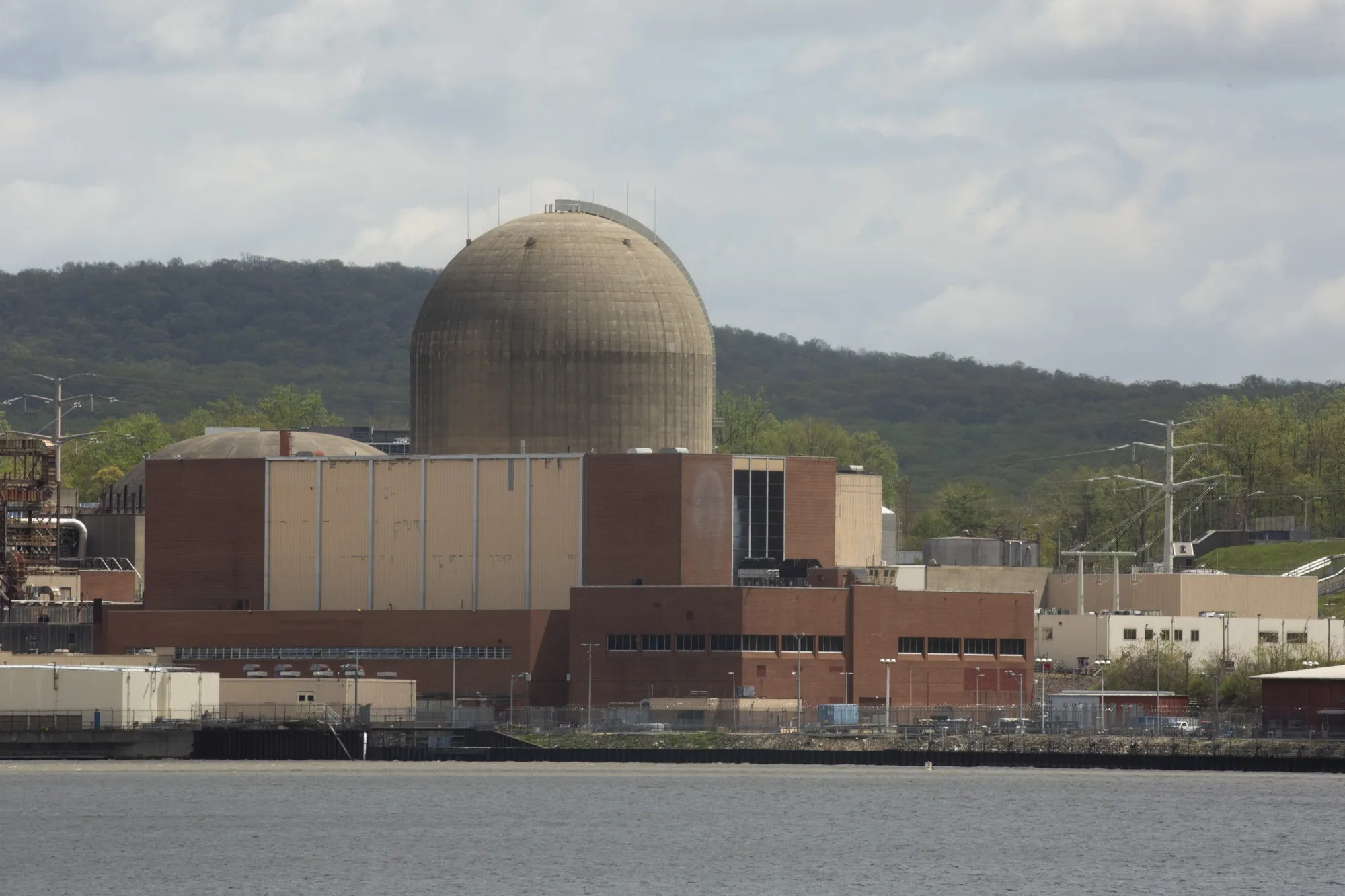 The Indian Point nuclear power plant seen from Tomkins Cove, New York.&nbsp;