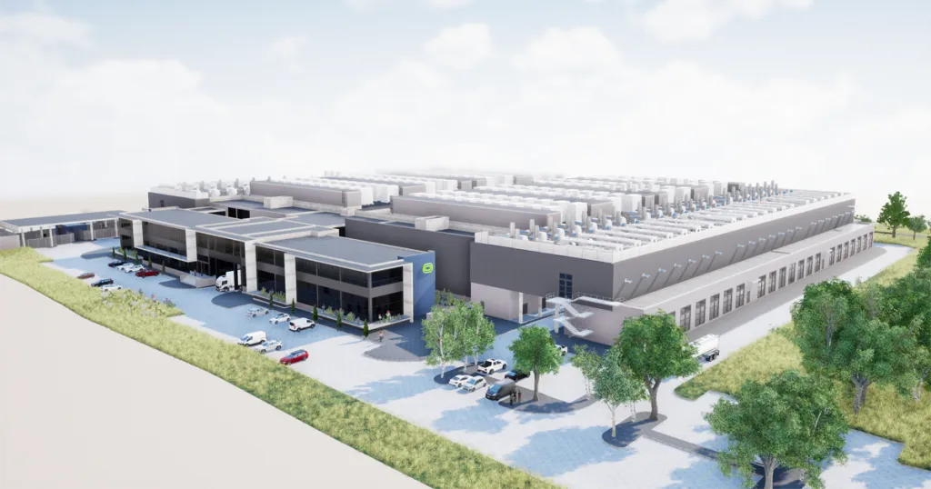Illustration of Teraco’s JB4 data center near Johannesburg.