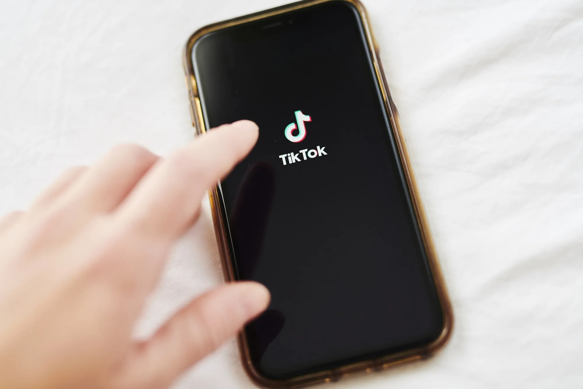 The TikTok app on a smartphone.