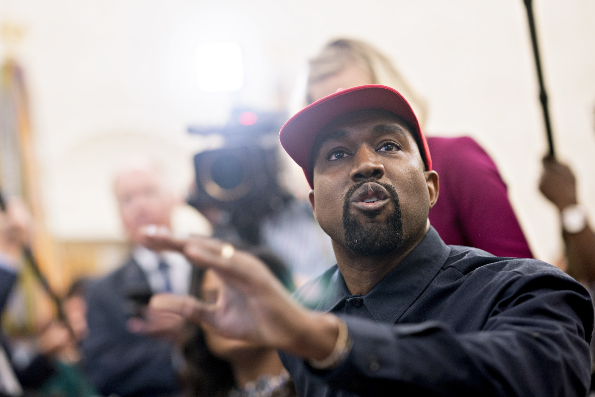 Kanye West Meets President Trump In The Oval Office Of The White House