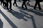 Morning Commuters Ahead of Japan GDP Figures Release