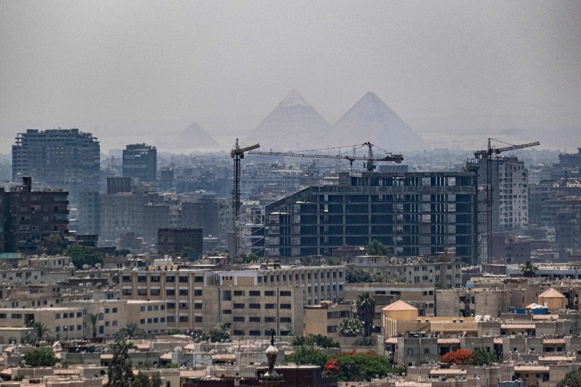 The city skyline in Cairo, Egypt.