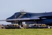 Ordnance near a US Air Force Rockwell B-1B Lancer bomber at RAF Fairford in the UK. 