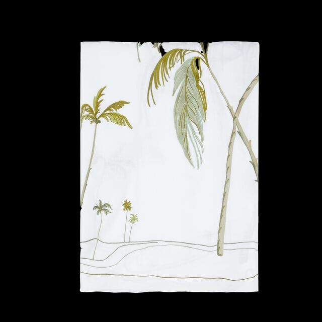 Loretta Caponi Green Garden of Eden Tablecloth Set