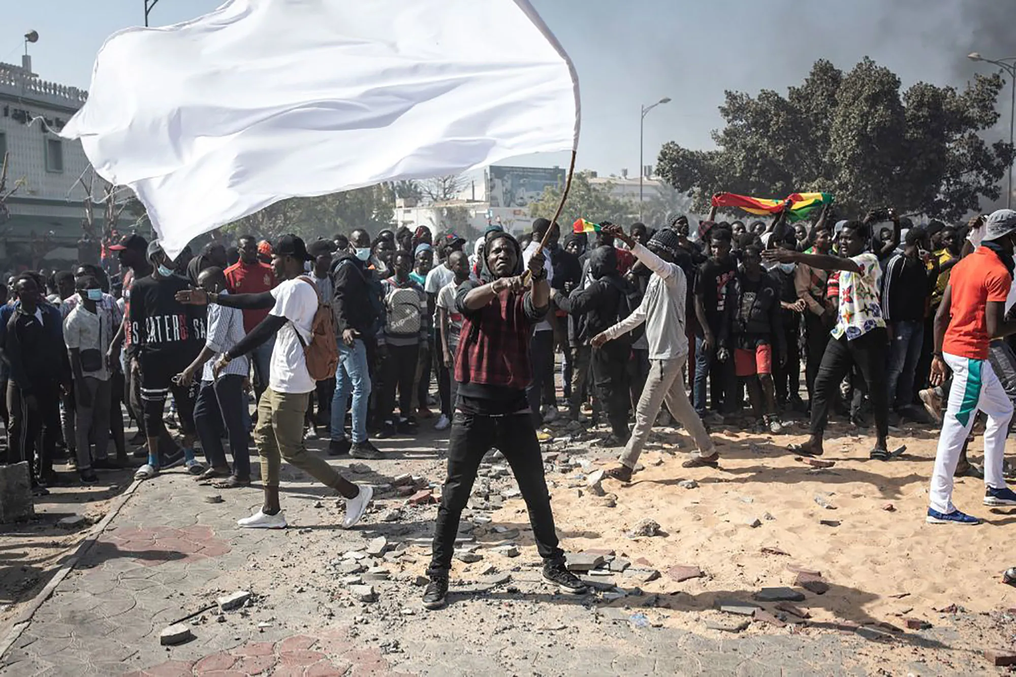 Protests in Dakar on March 8.&nbsp;