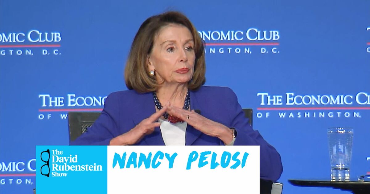 The David Rubenstein Show Speaker Nancy Pelosi Bloomberg