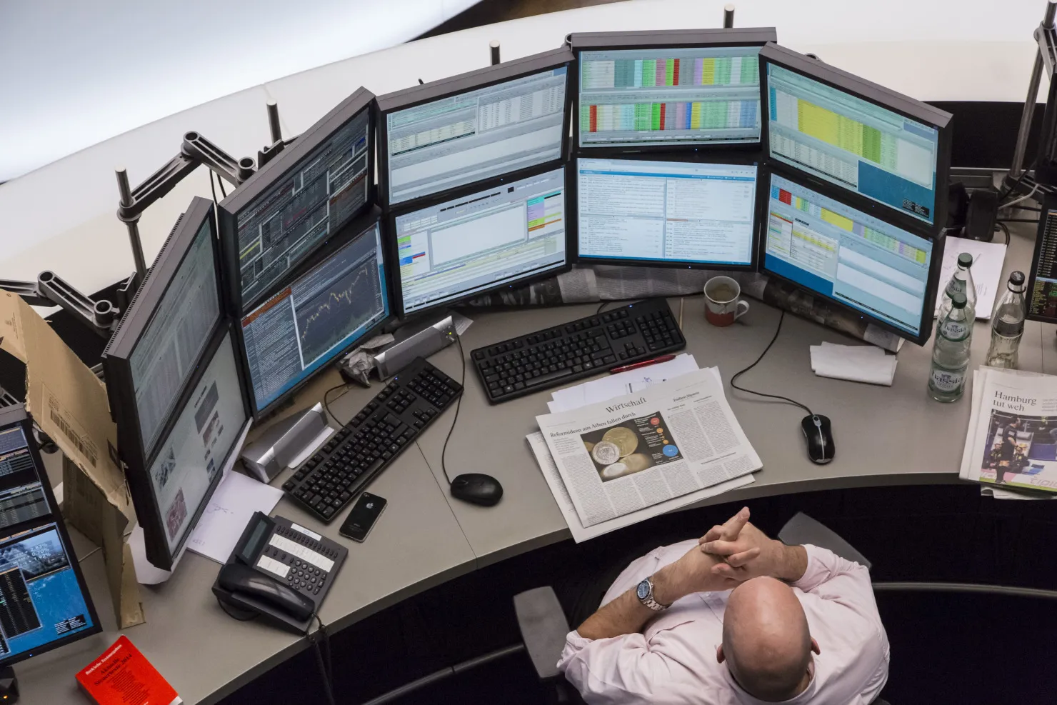 Inside The Frankfurt Stock Exchange As European Central Bank Begins Quantative Easing Measures