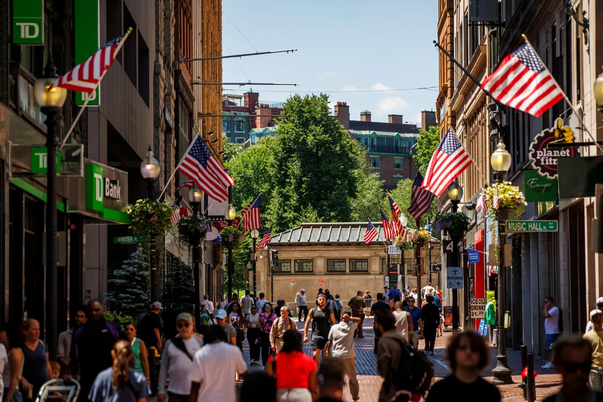 The Downtown Crossing neighborhood in Boston in 2024.